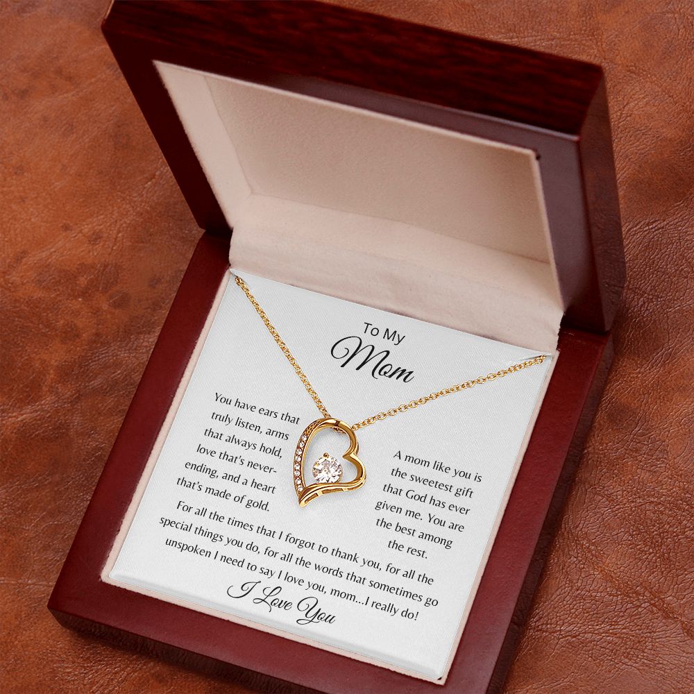 To My Mom - Love that's never ending - Forever love necklace