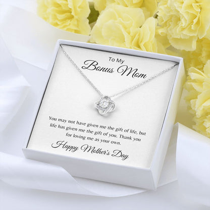 Bonus Mom Mother's Day - The gift of you - Love knot necklace