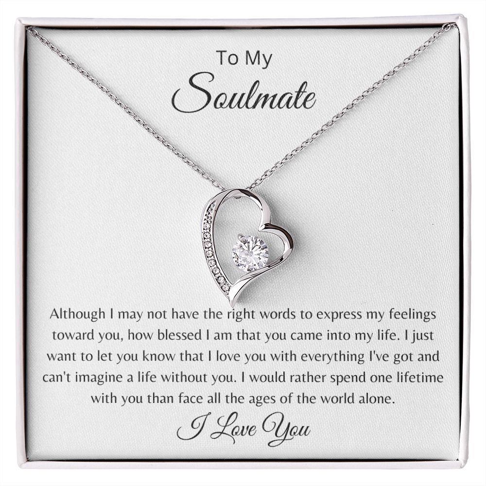 To My Soulmate - Word to express my feelings - Forever love necklace