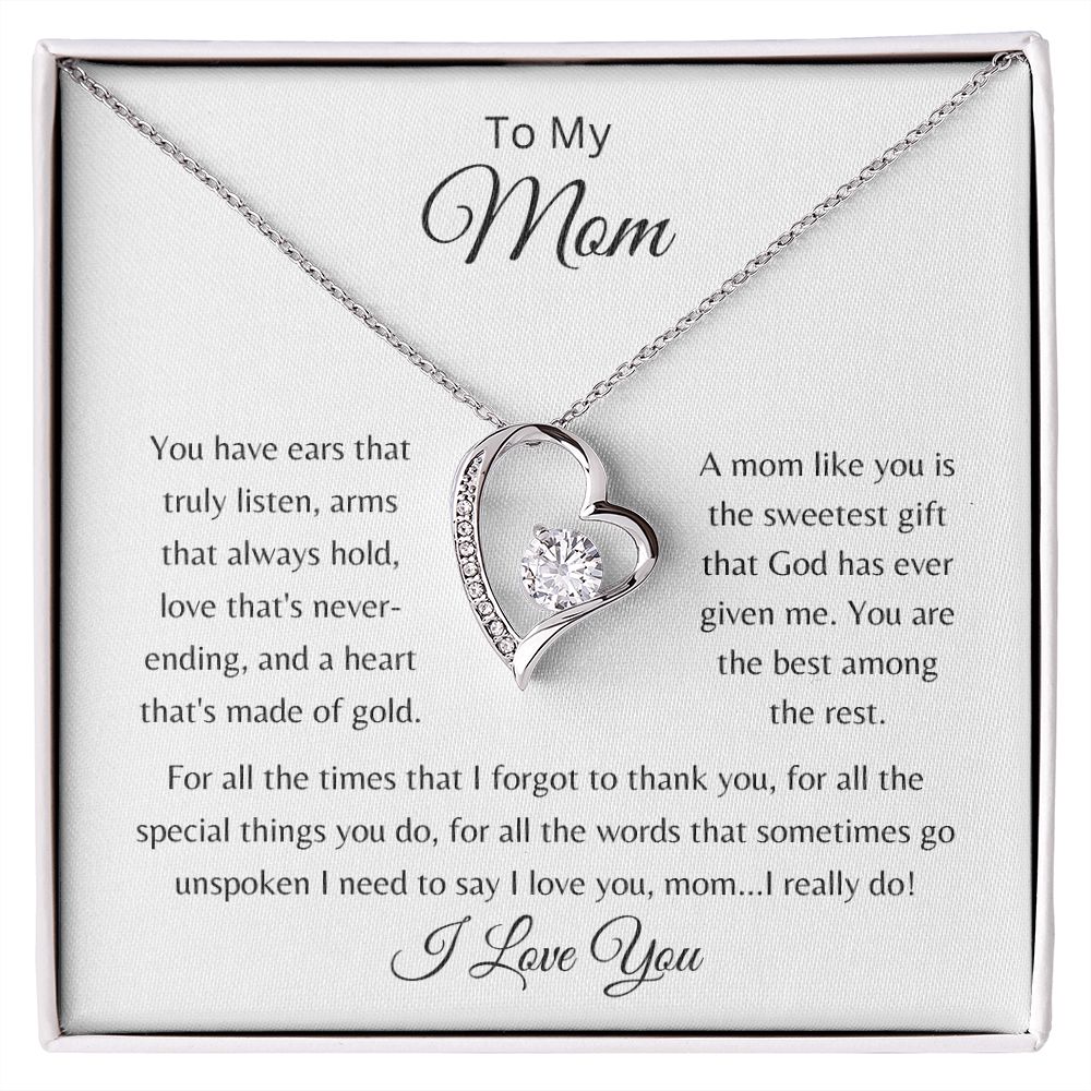 To My Mom - Love that's never ending - Forever love necklace